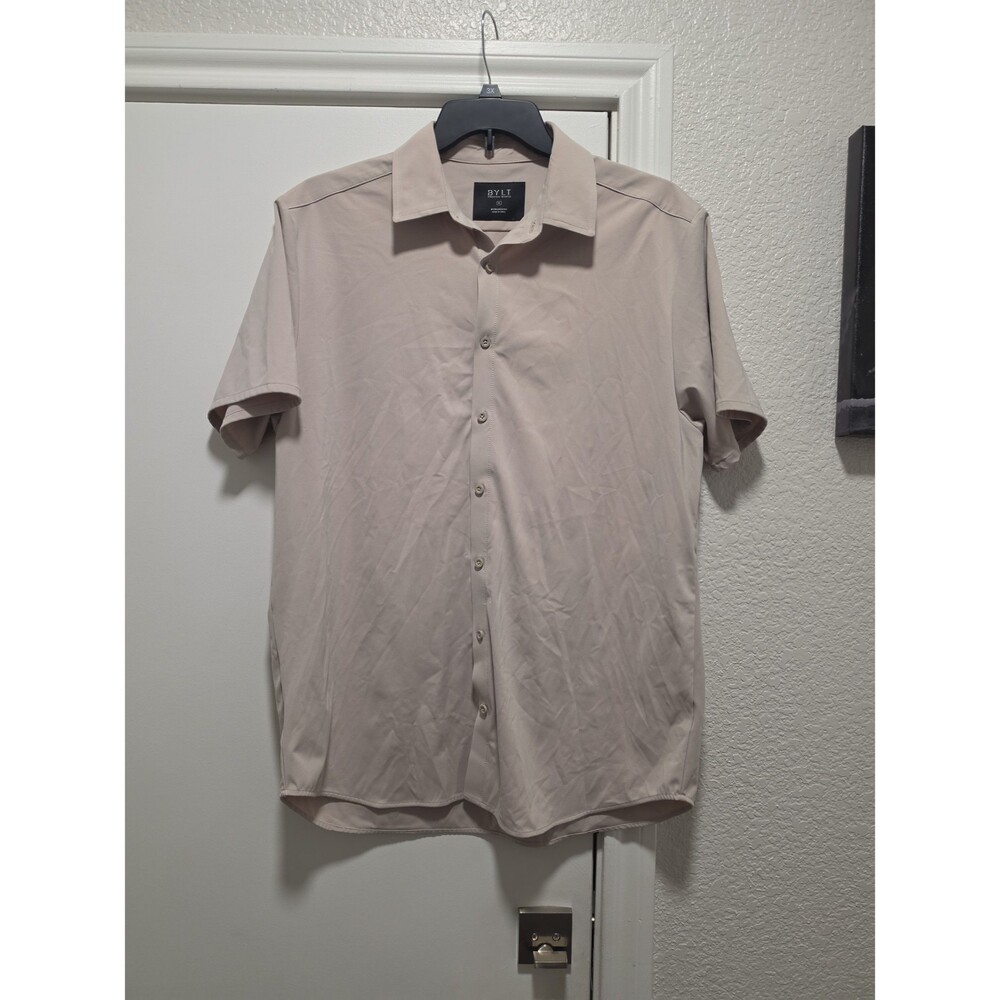 BYLT Bayside Oxford Short Sleeve Button Down Sz XL